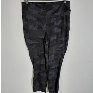 Lululemon  Camo Leggings Black Knit Regular Women Size 12